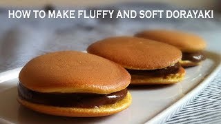 How to make fluffy and soft Dorayaki  Doremon pancake recipe [upl. by Arlen]