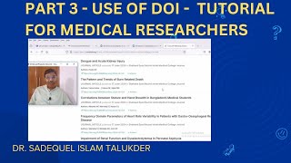 Part 3 Use of DOI  A tutorial Video in Bangla by Dr Sadequel Islam Talukder [upl. by Chaffin]