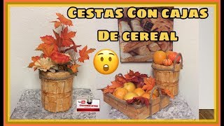 COMO HACER UNA CESTA CON CAJAS DE CEREAL [upl. by Ylus]