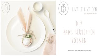 Diy Paas servetten vouwen [upl. by Cavan510]