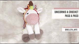 TUTORIAL Unicornio a crochet  AMIGURUMI  Paso a paso [upl. by Aihcrop274]