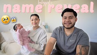 OUR BABYGIRLS NAME REVEAL [upl. by Buiron48]