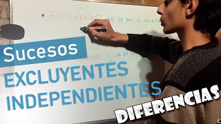 Diferencia entre sucesos INDEPENDIENTES y EXCLUYENTES 👏 [upl. by Redla]