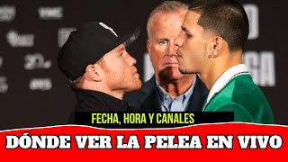 DÓNDE VER LA PELEA DE CANELO ÁLVAREZ VS EDGAR BERLANGA EN VIVO FECHA HORA Y CANALES [upl. by Htrag]