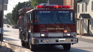 Camden Wyoming Fire Company Engine 411 Responding [upl. by Soisatsana]