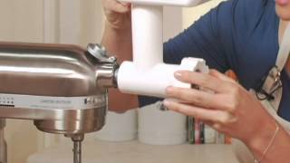 KitchenAid Stand Mixer Meat Grinder Attachment [upl. by Eitsyrc22]