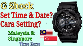 Cara Setting Jam GShock  Gshock Set Time  Malaysia 🇲🇾 amp Singapore 🇸🇬 Time Zone [upl. by Eseuqram]