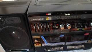 ANTIGUO RADIO GRABADORA AMFMCASSETTELASONIC 80s [upl. by Savitt]