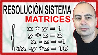 RESOLUCIÓN Sistema 4 Ecuaciones Con 3 Incógnitas Con MATRICES 🔢 PAU 2025 [upl. by Amorette]