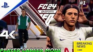 EA SPORTS FC 24  NEW CLUB NEW COUNTRY NEW BEGINNING 🔥  PLAYER CAREER MODE  1  PS5™ [upl. by Atiuqel]