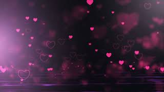 Pink Heart particles  love symbol falling black screen  love effect black screen [upl. by Annadroj659]