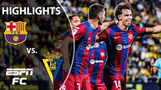 Barcelona vs Cadiz  LALIGA Highlights  ESPN FC [upl. by Notkcorb640]