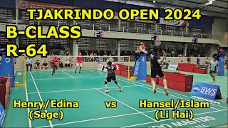 Edina Emanuela PHenry Sanjaya P Sage vs Hansel SadikinIslam Hidayatullah Li Hai Tjakrindo Open [upl. by Pryce]