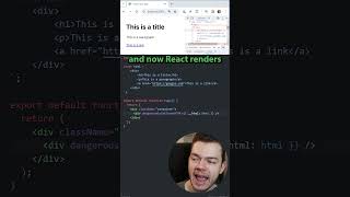 Render HTML in React With DangerouslySetInnerHTML 💡 reactjs reactdevelopment reactjstutorial [upl. by Rog]