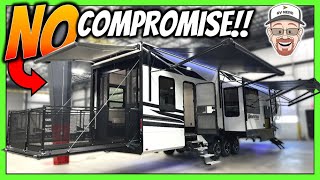 A Toy Hauler that ACTUALLY has a Great Living Room NEW 2024 Momentum 414M Fifth Wheel RV [upl. by Korney]