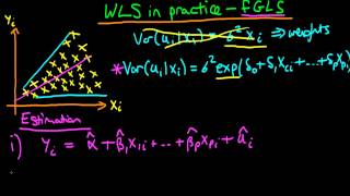 Weighted Least Squares in practice  feasible GLS  part 1 [upl. by Oisinoid]