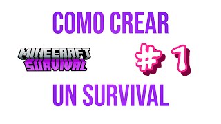 Como crear un servidor de SURVIVAL  1 [upl. by Aissak]