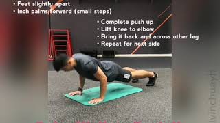 Activation amp Mobilisation  Palm Walk to Push Up to KneeElbow Kick Back [upl. by Sukram]