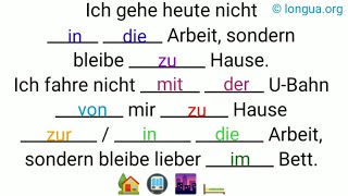 Mix Grammatik Deutsch für die Prüfung Bausteine in die im ins zum zur am an den an die [upl. by Gertie]