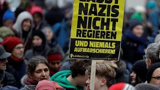 Proteste a Vienna quotNon lasciate nazisti governarequot [upl. by Onimod153]