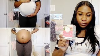 3035 WEEK PREGNANCY UPDATE BABY DROPPED PREGNANCY TEA [upl. by Lalla]