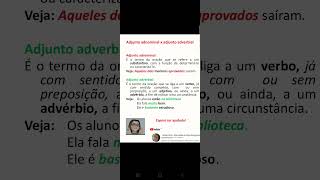 Diferença entre adjunto adnominal e adjunto adverbial [upl. by Nixon899]