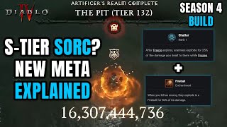 Sorc Back in STier NEW META EXPLAINED for Pit 132 Diablo 4 Season 4 [upl. by Esereht]