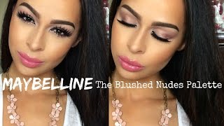 Maybelline The Blushed Nudes Palette Makeup Tutorial Krystal Allen [upl. by Htebirol]