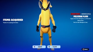 HOW TO GET WOLVERINE PEELY PEELVERINE SKIN IN FORTNITE [upl. by Metabel]