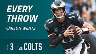 Every Throw  Carson Wentz vs Indianapolis Colts Week 3 2018 [upl. by Tyree]