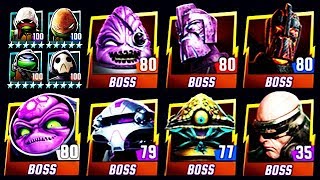 ALL PLATINUM MAX LEVEL 100 VISION QUEST TURTLES vs ALL BOSSES TMNT LEGENDS [upl. by Inez]