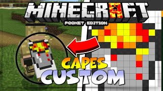 MCPE 116 CUSTOM CAPES  HOW TO GET CUSTOM CAPES IN MINECRAFT PE 116  MCPE CUSTOM CAPES ON SKIN [upl. by Tteirrah]