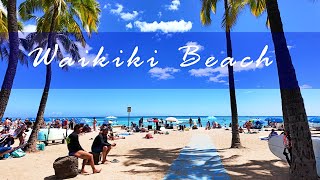 【4K】𝐖𝐀𝐋𝐊 🇺🇸 Another Beautiful Day in Waikiki Beach [upl. by Arvid]