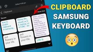 How to Enable clipboard in samsung keyboard  Samsung clipboard  All copied text [upl. by Eceerehs]