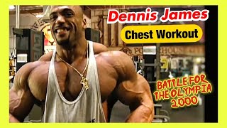 DENNIS JAMES  CHEST WORKOUT  BATTLE FOR THE OLYMPIA 2000 [upl. by Kerman693]