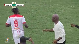 HEARTS VS KOTOKO 23 WATCH ASANTE KOTOKO’S 2ND GOAL BY STEPHEN MUKWALA DESE ⚽️ [upl. by Enelak955]