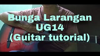 Bunga Larangan  UG14 Guitar tutorial [upl. by Annabell]