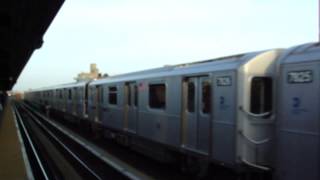 MTA New York City Subway  Main Street Bound R188 7 Express Train  74th Street  Broadway [upl. by Ocimad]