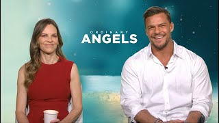 ORDINARY ANGELS Interview Hilary Swank amp Alan Ritchson Talk FaithBased Drama [upl. by Blood328]