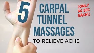 5 Carpal Tunnel Massages USE THUMBS ONLY [upl. by Gardie]