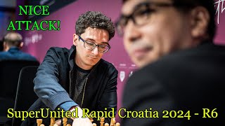 Fabiano Caruana vs Wesley So  SuperUnited Rapid Croatia 2024  R6 [upl. by Anirtruc]