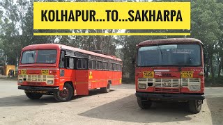 KOLHAPUR TO SAKHAPRA FULL JOURNEY  Miraj Ganpatipule MSRTC Bus Journey Via Amba Ghat  KONKAN [upl. by Dolora]