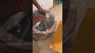 Unboxing ottoman pouffe [upl. by Poppo]