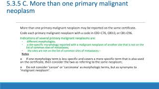 ICD 10  Session 3 Guidelines for Coding Malignant Neoplasms site not clearly identified [upl. by Hsejar593]