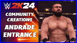 WWE 2K24  Andrade El Idolo Entrance  Community Creations [upl. by Acceber142]