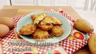 Crocchette di patate e pancetta  ricetta di Creativaincucina [upl. by Fraase505]