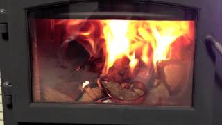 2300 Wood Stove Timberwolf Napoleon EPA Certified Review Burn Video [upl. by Llerrit]