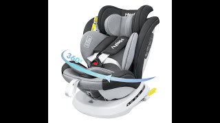 Miophy 946i iSize Baby Car Seat Installation Video [upl. by Llenehs]