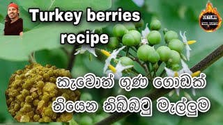 ගමේ රසට ගුණ ගොඩක් තියෙන තිබ්බටු මැල්ලුමthibbatu mellumthibbatu recipe [upl. by Aekal]