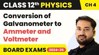 Conversion of Galvanometer to Ammeter and Voltmeter  Class 12 Physics Chapter 4 [upl. by Amari]